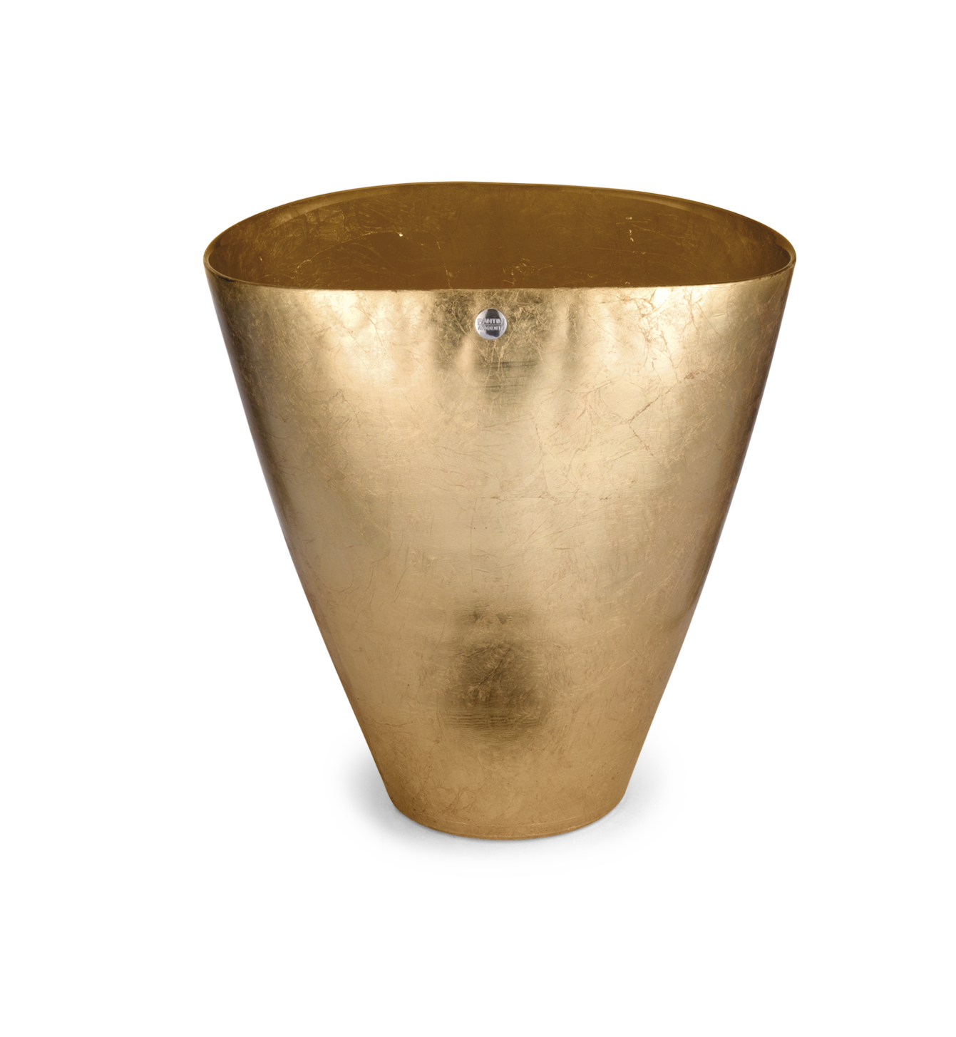 Vaso foglia oro in vetro